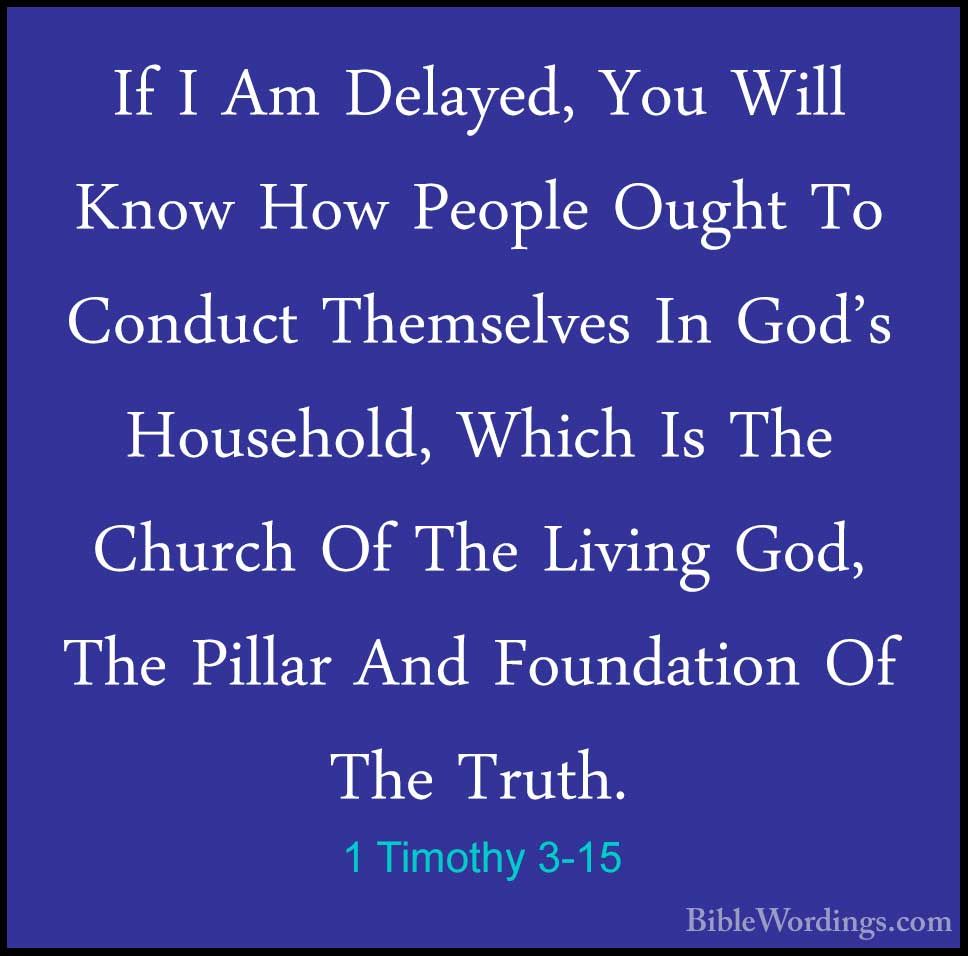 1 Timothy 3 Holy Bible English